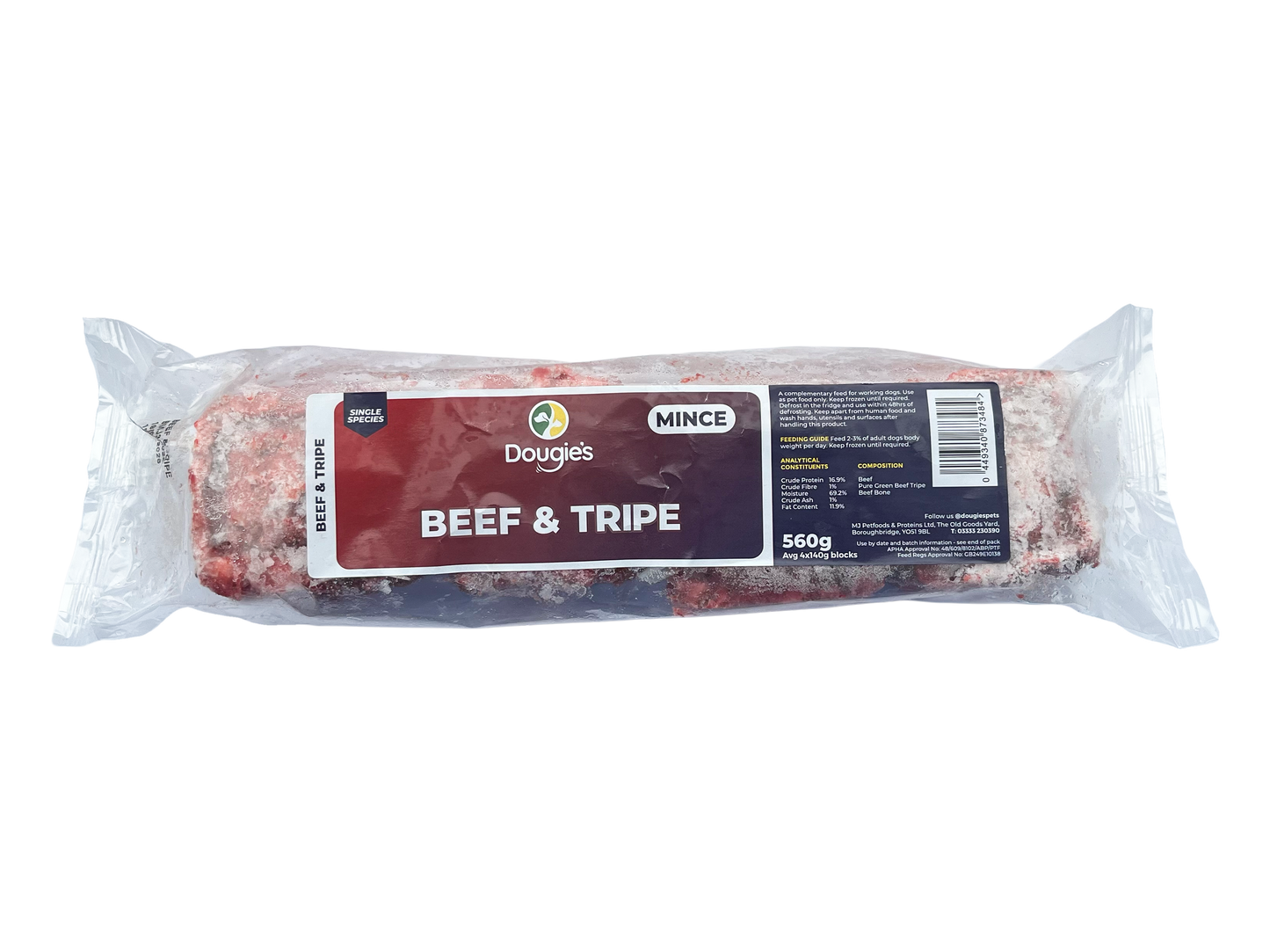 Dougie's | Beef & Tripe Mince (4x140g)