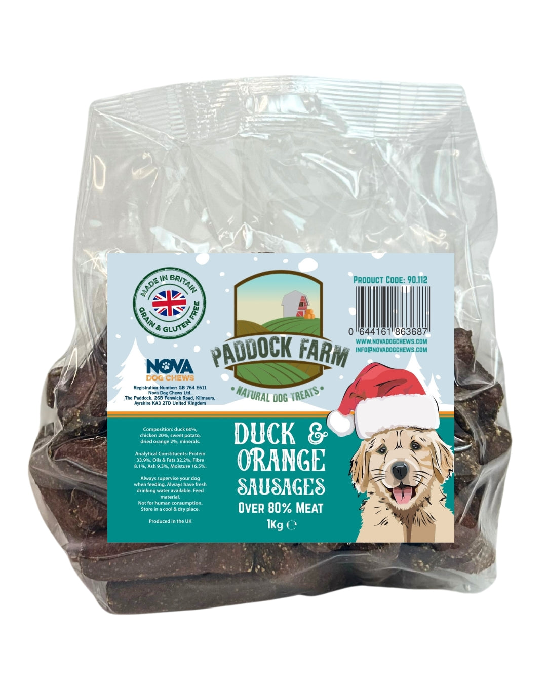 Paddock Farm | Duck & Orange Sausages 1kg