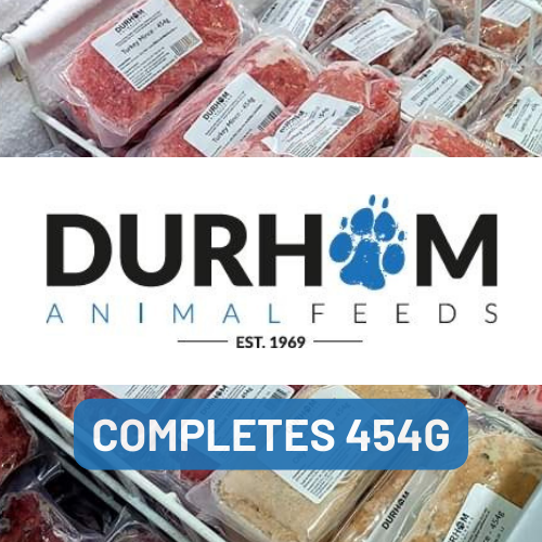 Durham Complementary Minces are avaliable in 454g packs and offer a wide range of proteins, including varying amounts of meat, bone, and offal. The bone content may differ between different proteins.