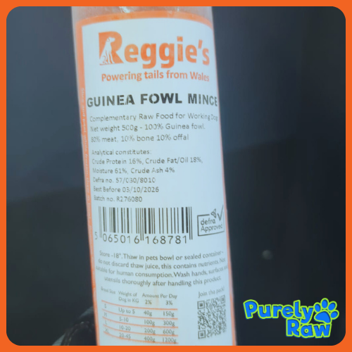 Reggie's | Guinea Fowl 80:10:10 500g