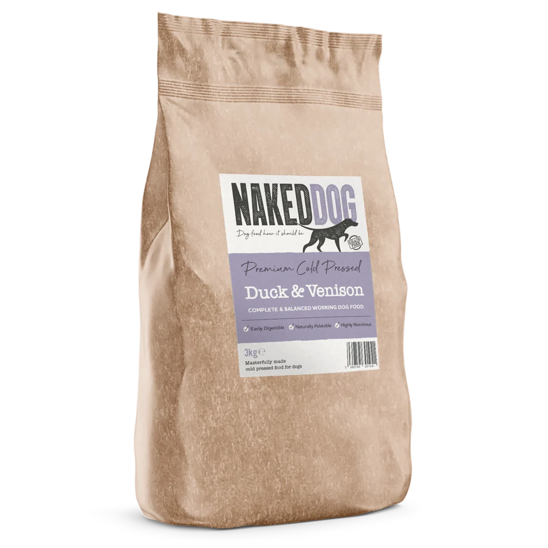 Naked Dog Premium Cold Pressed Venison & Duck 10kg
