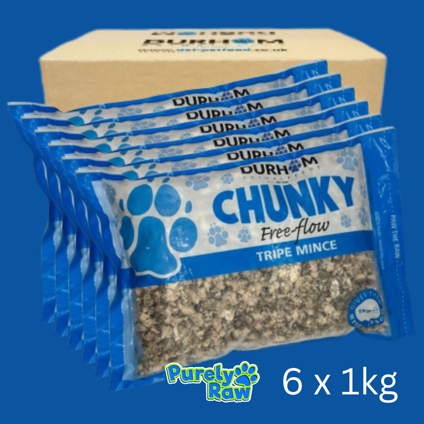 Durham | Chunky Free Flow Tripe | Box Deal 6 x 1kg
