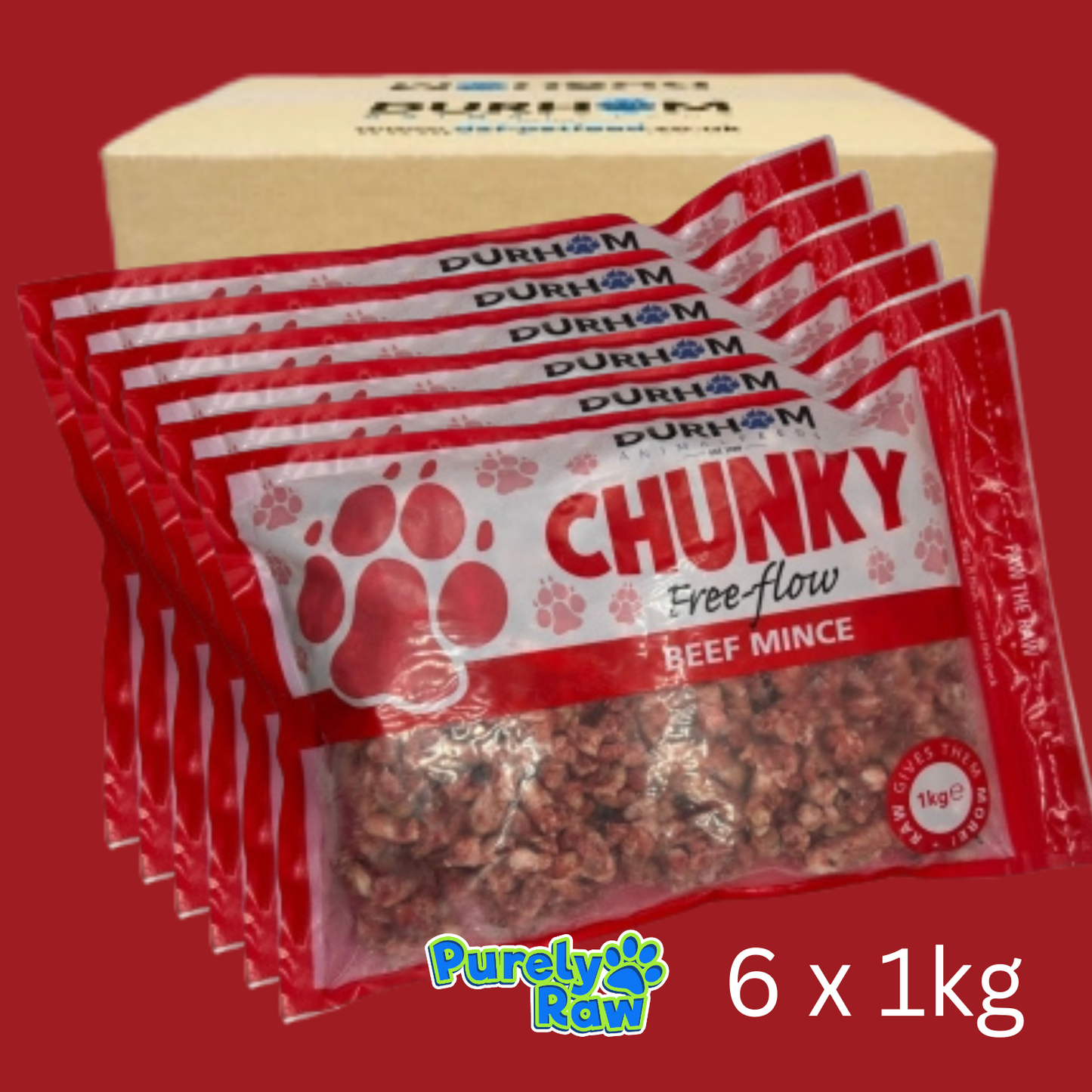 Durham | Chunky Free Flow Beef | Box Deal 6 x 1kg