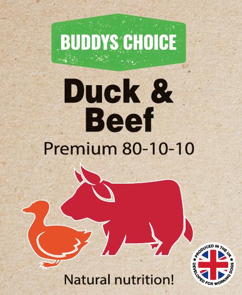 Buddys Choice | Purely Duck & Beef Tripe Premium 80.10.10 454g