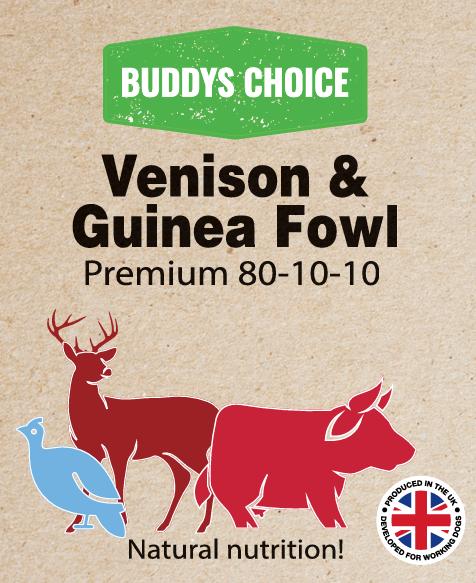 Buddys Choice | Purely Venison & Guinea Fowl Premium 80.10.10 454g