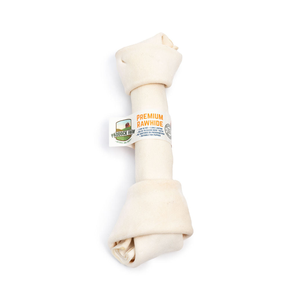 Paddock Farm Premium Rawhide White Hide Knot 11-12"