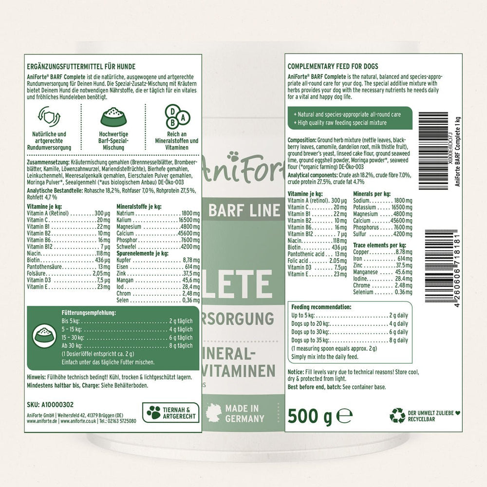 Aniforte | Canine Complete (Formerly BARF Complete) - For Balanced Nutrition 500g