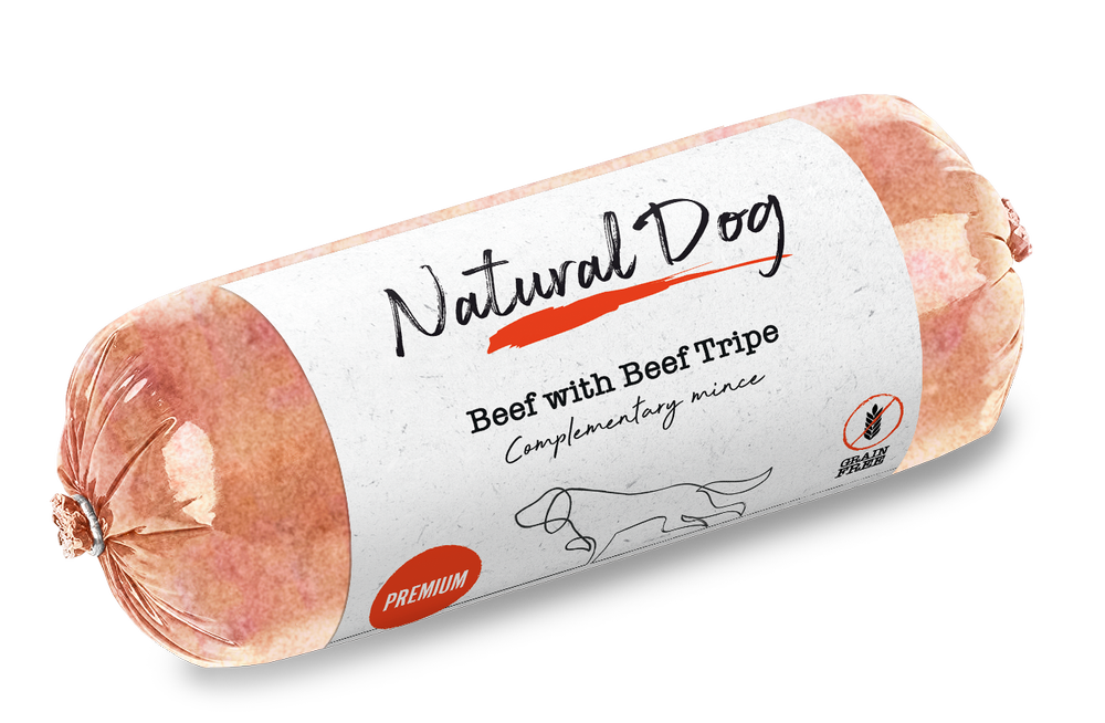 Natural Dog Premium Beef with Beef Tripe 500g