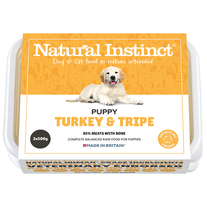 Natural Instinct Puppy Turkey & Tripe 2 x 500g
