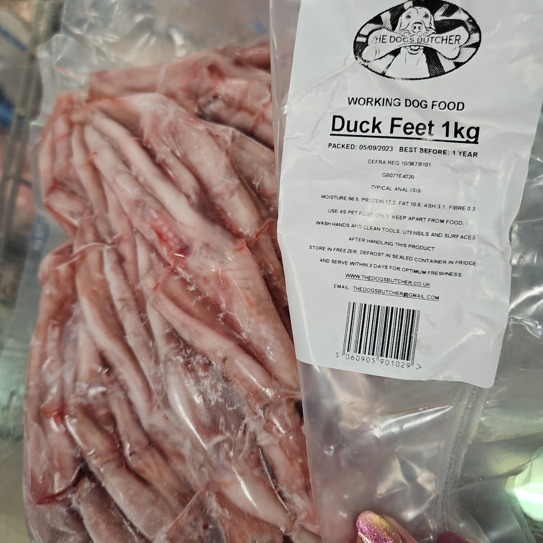 The Dogs Butcher Duck Feet 1kg