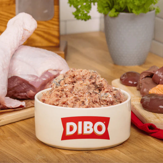 DIBO Finest | Salmon, Turkey with Ox offal Raw Mince 80:10:10   1kg