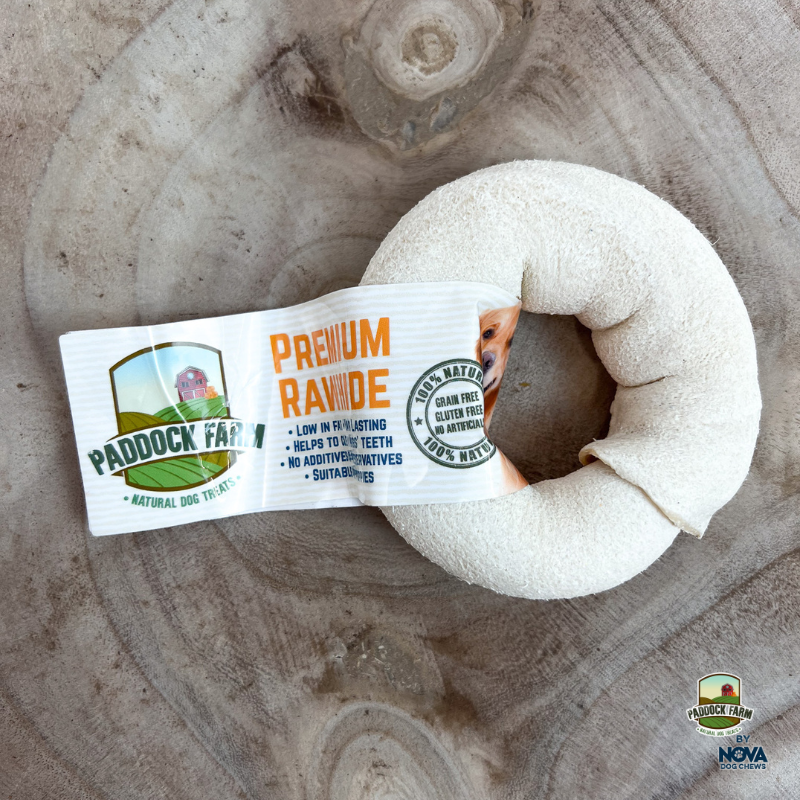 Paddock Farm Premium Rawhide White Hide Donut 3.5