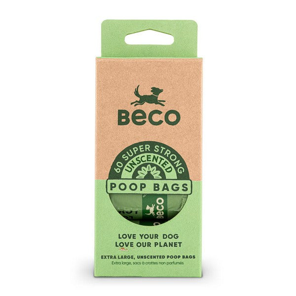 Beco Unscented Recycled Poop Bags x 60 pack