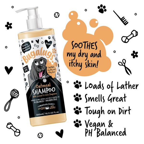 Bugalugs Oatmeal & Aloe Vera Shampoo 500ml