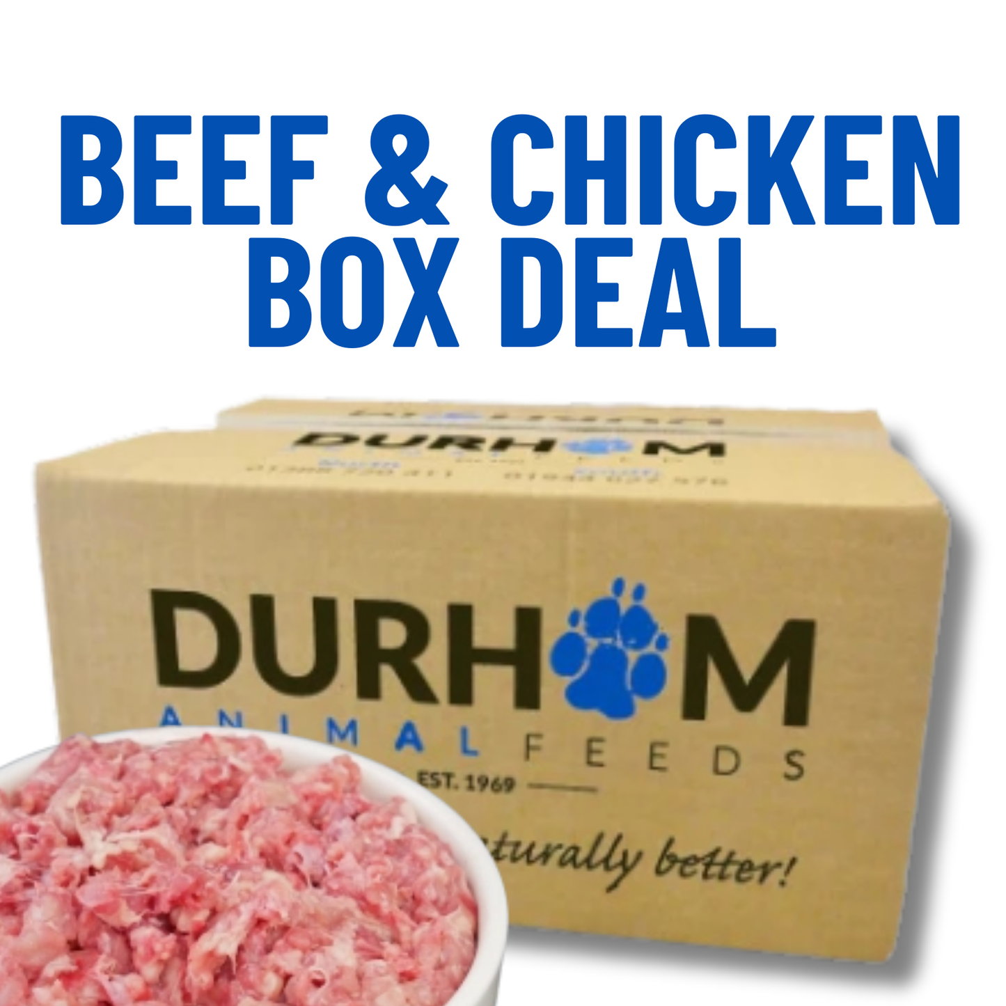Durham | Beef & Chicken Mince | Whole Box 14 x 454g