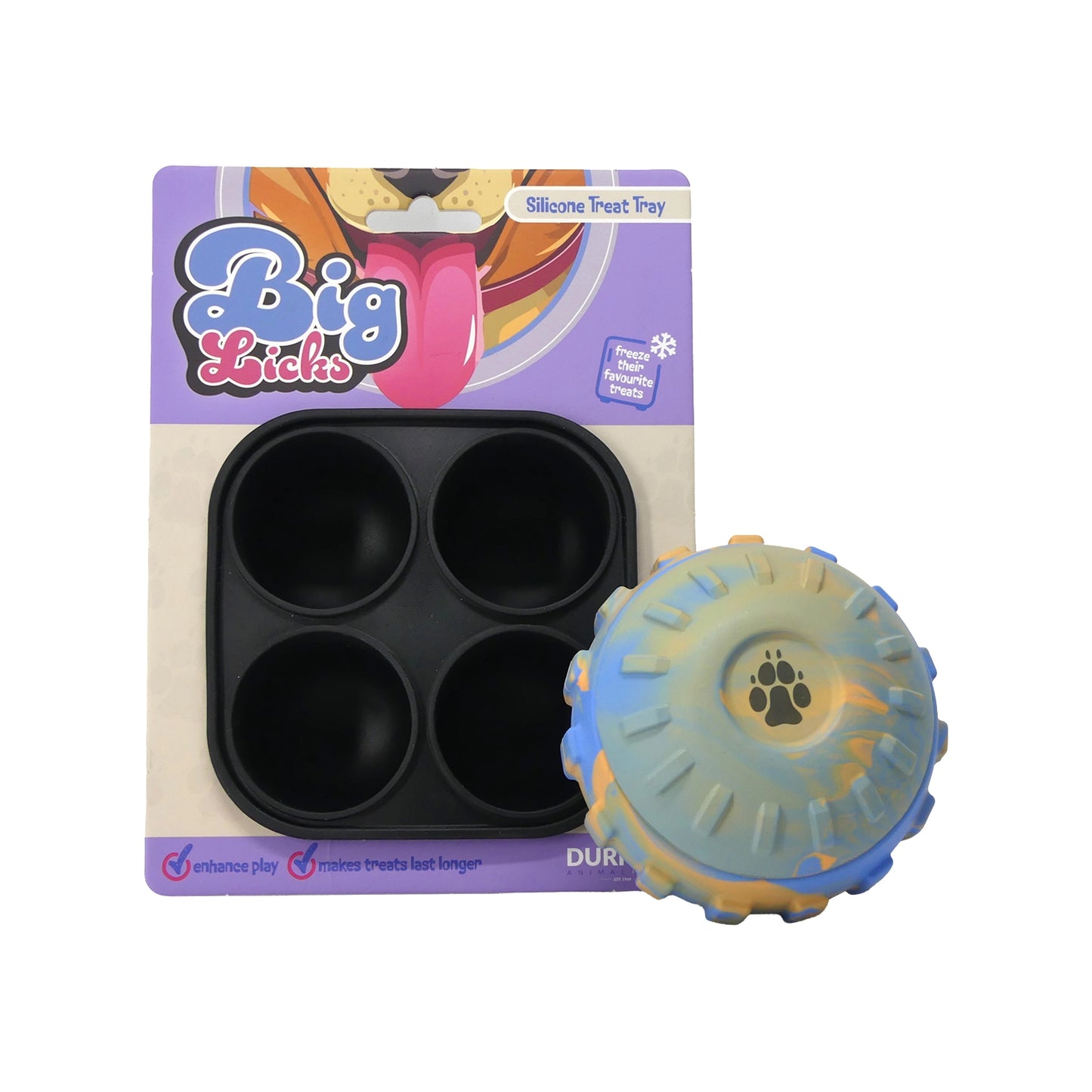 Big Licks | Rubber Treat Ball & Silicone Tray