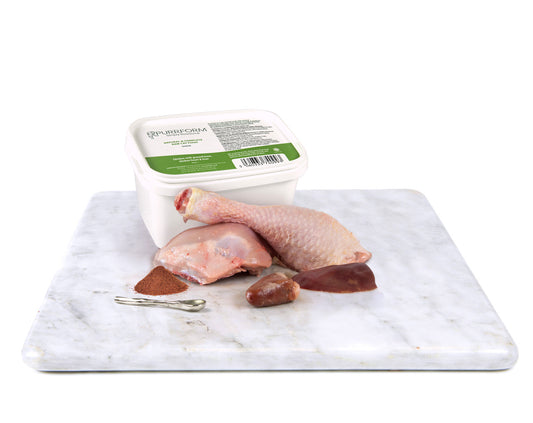 Purrform Raw Adult Cat Food Tub | Chicken & Ground Bone with Heart 450g