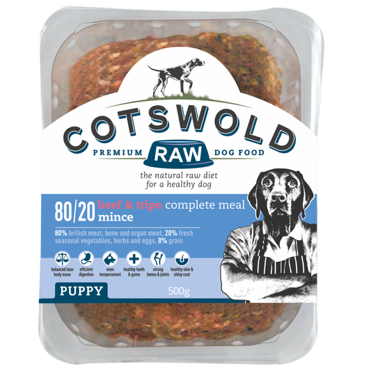 Cotswold Puppy 80/20 Beef & Tripe Mince