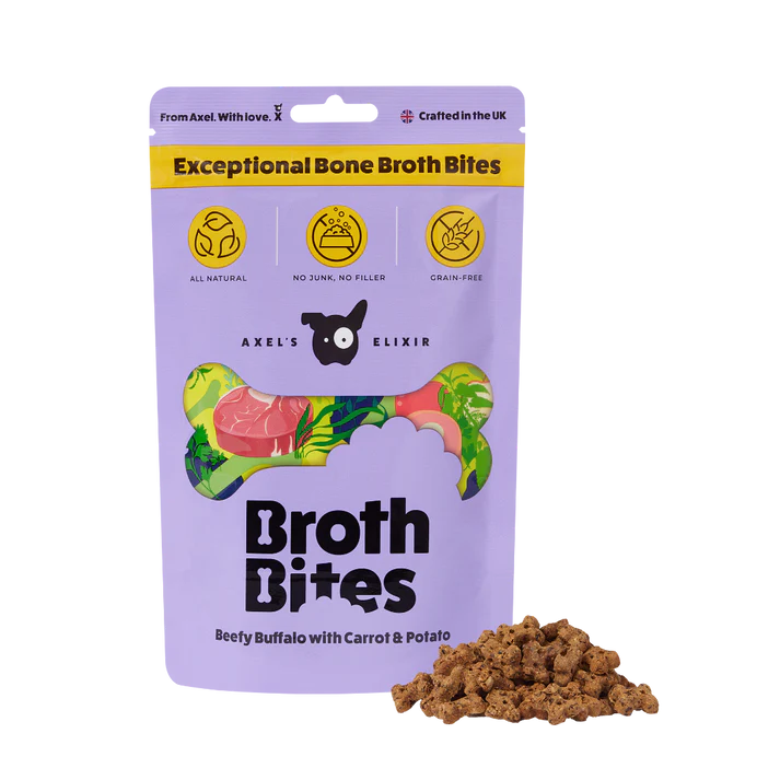 Axel's Elixir | Broth Bites Beefy Buffalo with Carrot & Potato 100g