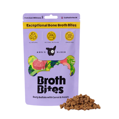 Axel's Elixir | Broth Bites Beefy Buffalo with Carrot & Potato 100g