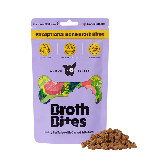 Axel's Elixir | Broth Bites Beefy Buffalo with Carrot & Potato 100g