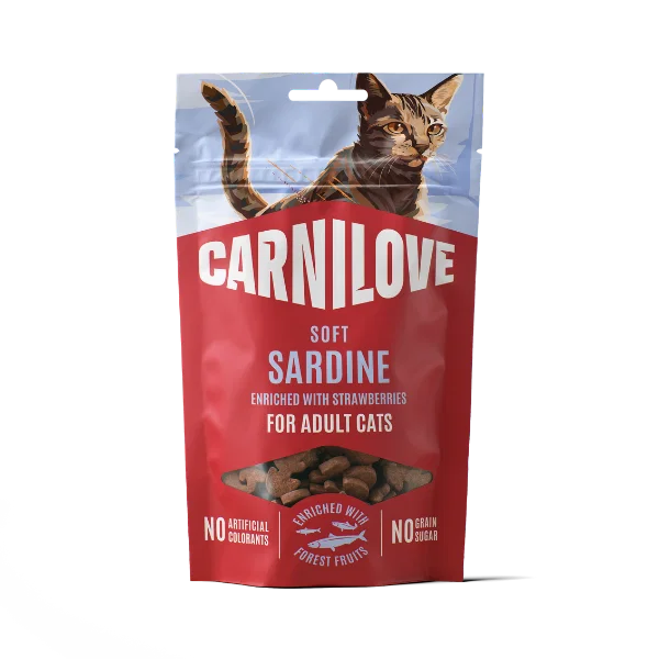 Carnilove | Sardines enriched with Strawberry Soft Cat Treats 50g