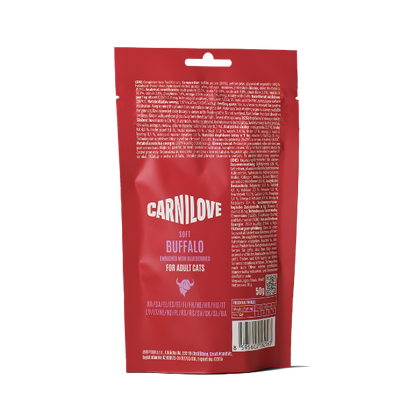 Carnilove | NEW Buffalo enriched with Blueberries Soft Cat Treats 50g