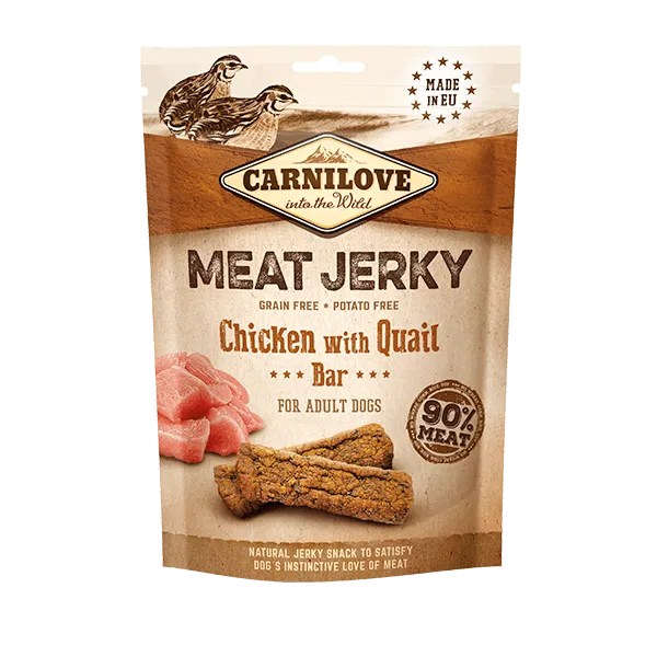 Carnilove | Meat Jerky | Chicken & Quail Bars 100g