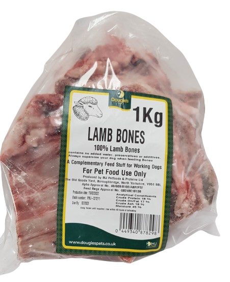 Dougie's Lamb Bones 1kg