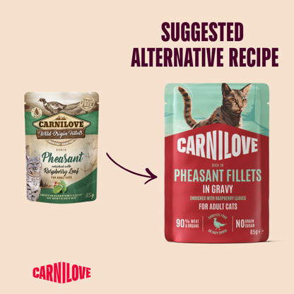 Carnilove | NEW Gravy Pouch Rich in Pheasant with Raspberry Leaves for Cats 85g
