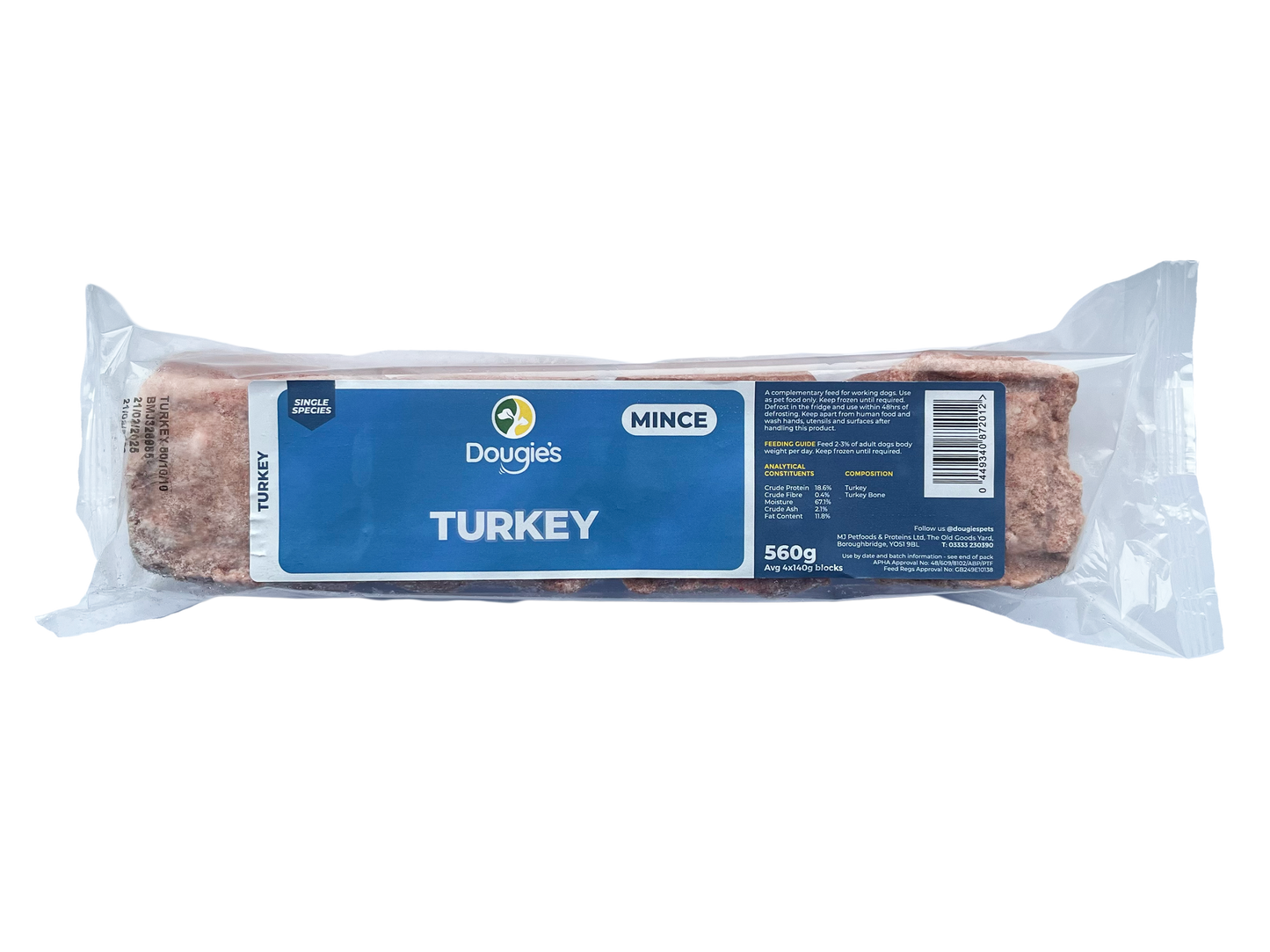 Dougie's | Turkey Mince 90:10 (4x140g)