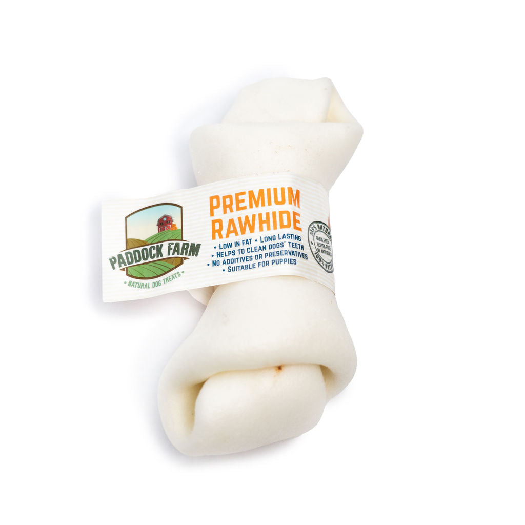 Paddock Farm Premium Rawhide White Hide Knot 6-7