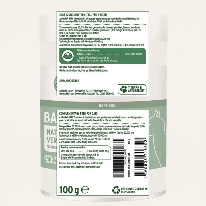 Aniforte | Feline Complete  - Raw Cat Food Supplement 100g