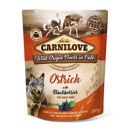 Carnilove Dog | Wet Food Pouch Ostrich With Blackberries 300g