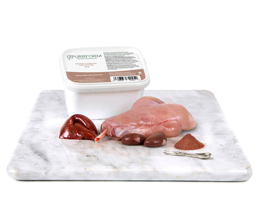Purrform Raw Adult Cat Food | Farmed Rabbit with Ground Bone 450g