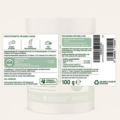 Aniforte | Green Lipped Mussel Powder for Dogs & Cats - Joint Support 100g