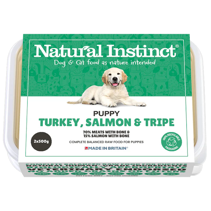 Natural Instinct Puppy Turkey, Salmon & Tripe 2 x 500g
