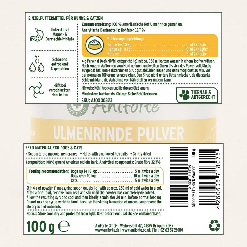 Aniforte | Slippery Elm Bark Powder 100g