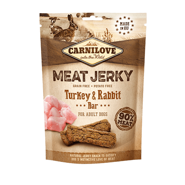 Meat Jerky Turkey & Rabbit Bars 100g
