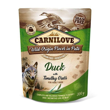 Carnilove Dog Wet Food Pouch | Duck With Timothy Grass 300g
